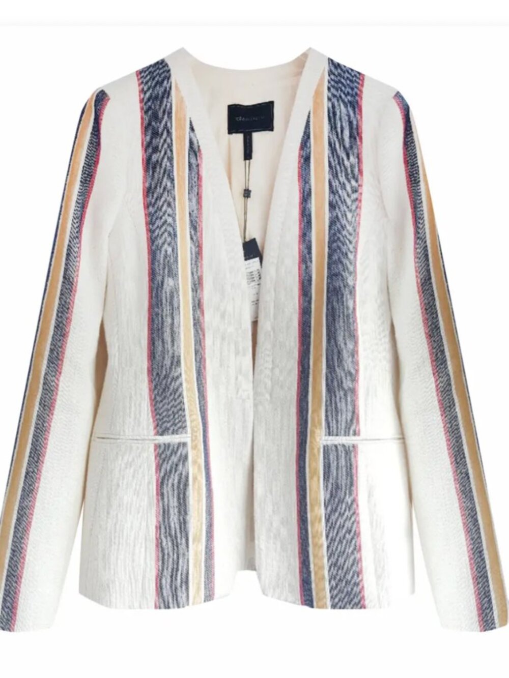 NWT BCBG Emmet Stripe Tailored Blazer Jacket Prep Academia Old Money Tennis XS